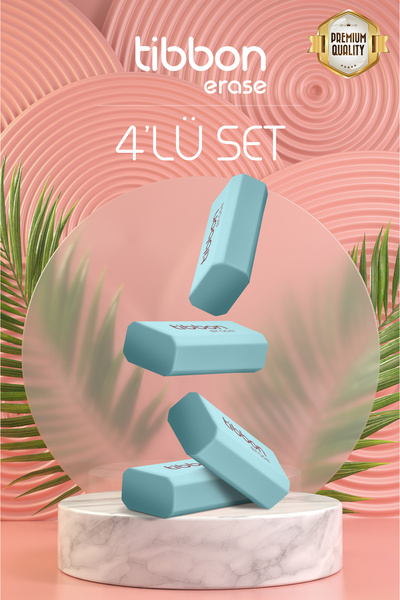 Tibbon Erase Silgi 4 Lü Set Mavi 102