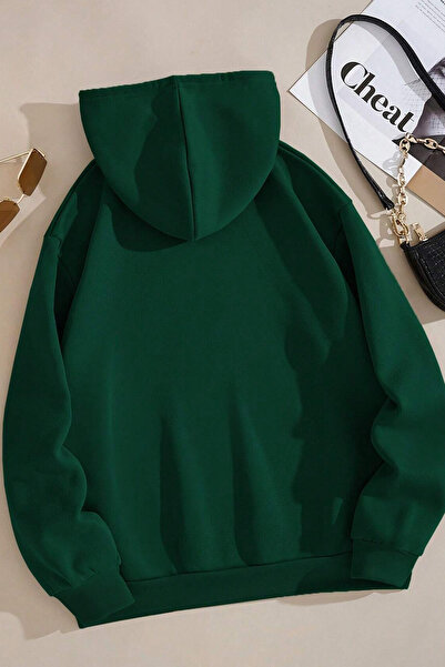 Trend Sizde Φούτερ Unisex Oversize με στάμπα καρδιάς