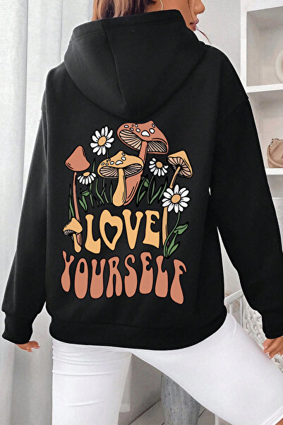 Trend Sizde Hanorac oversize cu imprimeu Love Yourself unisex