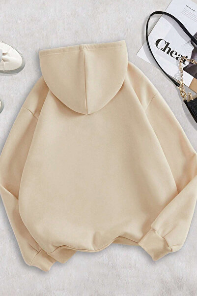 Trend Sizde Світшот з принтом серця унісекс оверсайз