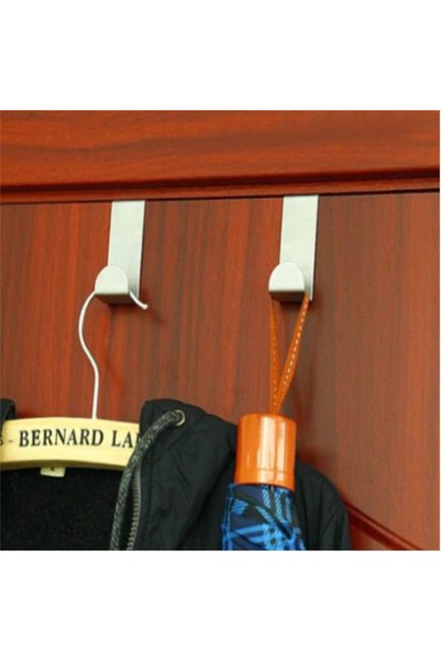 Mova Dizayn Metal Over The Door Hanger Clothes Rack Stainless Steel Hooks Metal Double Hook Clothes Hanger For Home