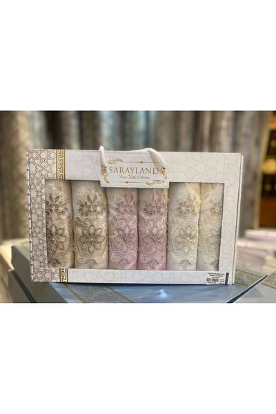 Sarayland SARAYLI HOME Guipure TOWEL 6 PACKS