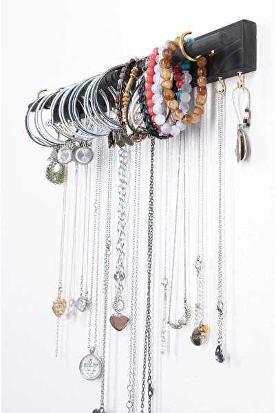 Efem Dekor 16 KANCA Düzenleyicileri, Duvara Monte Raf Takı Tutucu Kolye, Küpe...