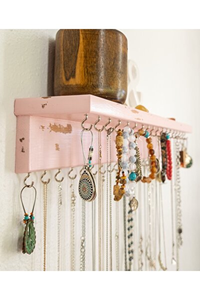 Efem Dekor 34 Kanca Düzenleyicileri, Duvara Monte Raf Takı Tutucu Kolye, Küpe...