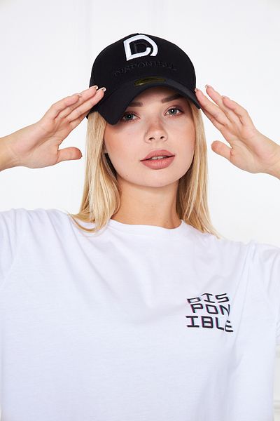 disponible 100% Cotton Pigment Black Unisex Dispensible Baseball Cap