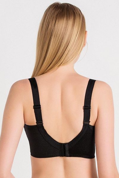 Magic Form Women's Non-wired Gathering Black Bra C1T7N1O8