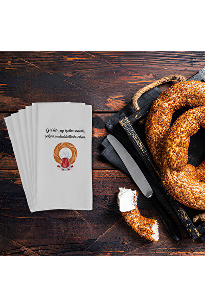 SkyMoon Gel Bir Çay Içelim Seninle,şekeri Muhabbetimiz Olsun. Baskılı Garson ...