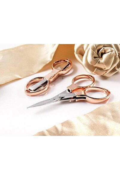 BALIM ÖRGÜ EVİ Katlanabilir Gözlük Nakış Makası Rose Gold