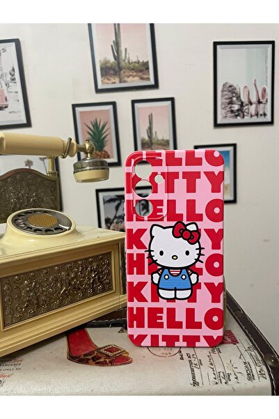 Efecollection Samsung A24 Uyumlu Silikon İçi Kadife Lansman Hello Kitty Baskı...