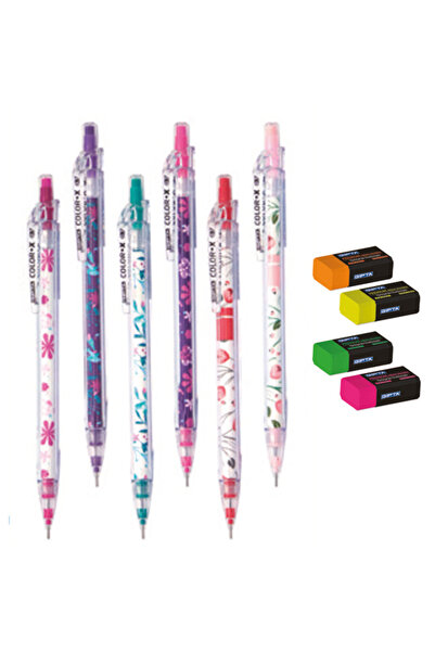 Gıpta Color X 0.7 mm Mechanical Pencil Set 6 Pieces - Gift Included K1960