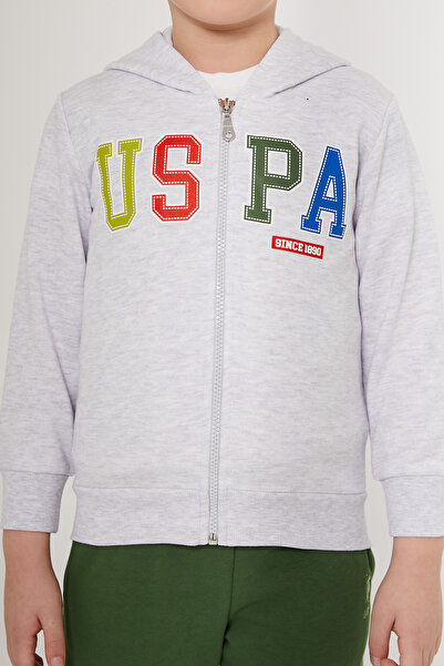 U.S. Polo Assn. Σετ προπόνησης με φερμουάρ για αγόρια με στάμπα USPA