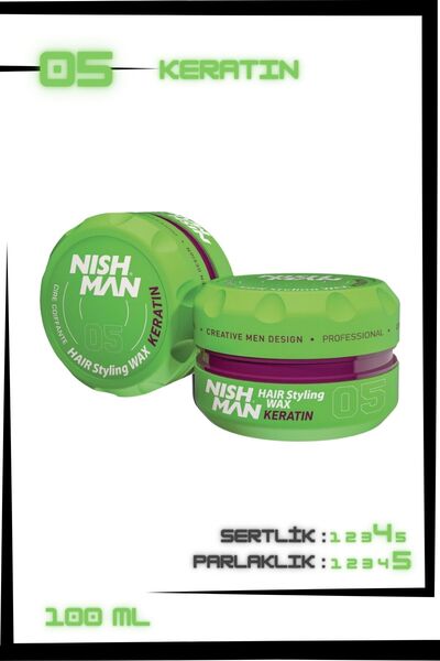 NISHMAN 05 Saç Şekillendirici Ultra Sert Parlak Wax 100 Ml