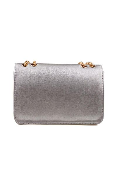 Armine Silver Shiny Pattern Chain Strap Women's Shoulder Bag