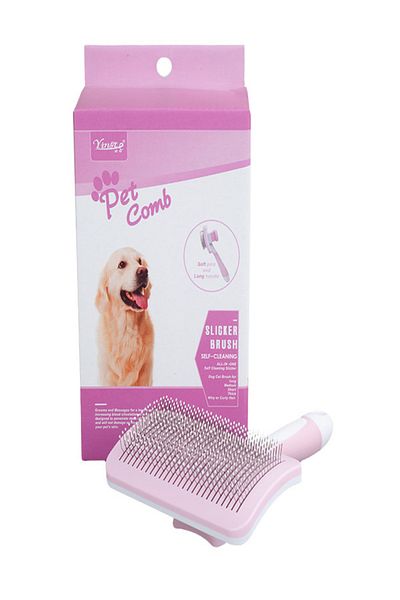 Pet Grooming Switched Wire End Brush Small Pink