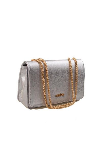 Armine Silver Shiny Pattern Chain Strap Women's Shoulder Bag