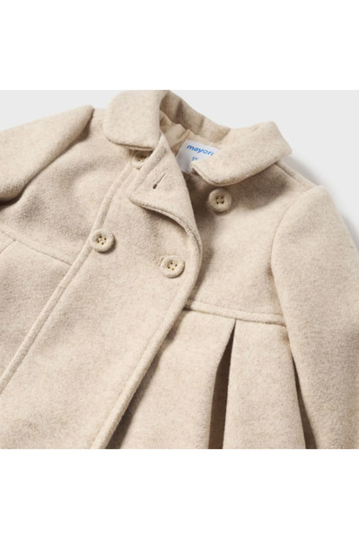 MAYORAL Baby Girl Double Breasted Stamp Coat Cream L24K2417