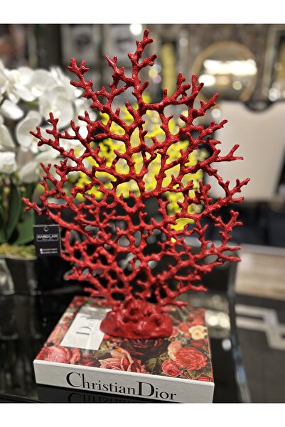 KARCILAR HOME STORE Karcılar Home Store ev aksesuarı dik dal Mercan kırmızı renk