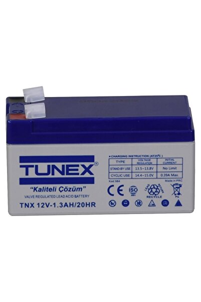 Tunex 12V 1,3A Uyumlu 0,51 Kg Kuru Bakımsız Akü (97*43*53*59 Mm) TNX-12V1,3A