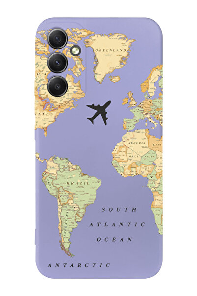 shoptocase حافظة هاتف بتصميم خريطة العالم القديم المتوافقة مع هاتف Galaxy A34 5g