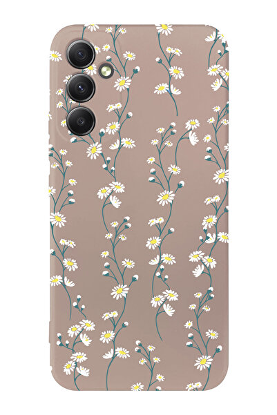 shoptocase Galaxy A34 5g Uyumlu Papatya Sarmaşığı Tasarımlı Telefon Kılıfı