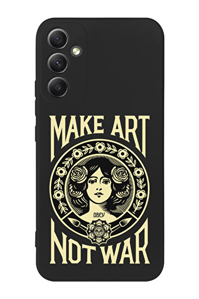 Galaxy A34 5g Uyumlu Make Art Not War Tasarımlı Telefon Kılıfı