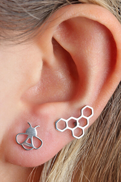 depozoom Cerrahi Çelik Kıkırdak Tragus Helix Orbital Uyumlu Piercing Set 2 Adet