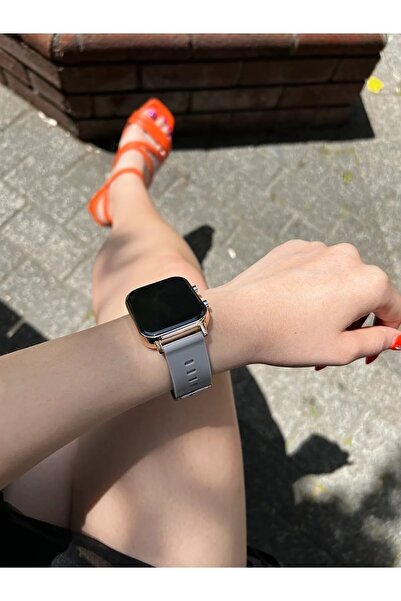 ÇENÇEN Unisex Gri Silikon Kordon Dijital Kol Saati