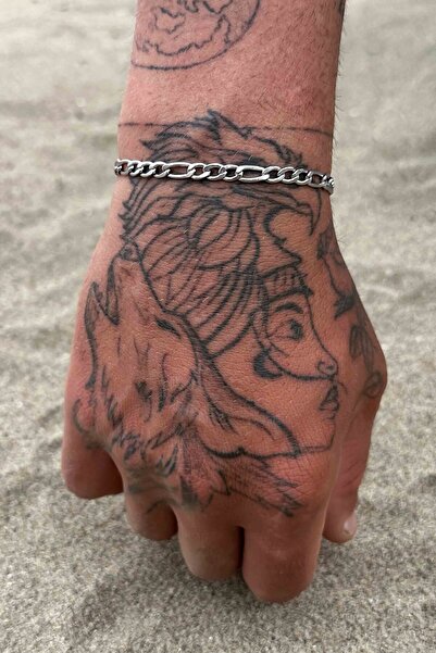 TREND COLLECTİON سوار فضي من الفولاذ المقاوم للتشويه للجنسين موديل فيجارو