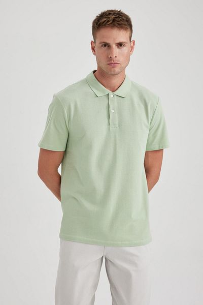 DeFacto Kurzarm-T-Shirt mit Polokragen in normaler Passform