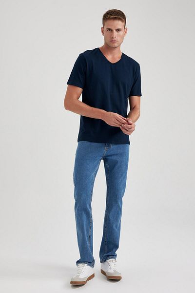 DeFacto Slim Fit V-nyakú póló