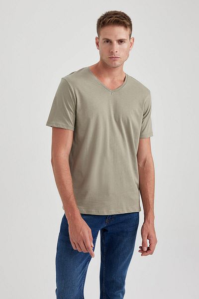 DeFacto Slim Fit V-nyakú póló