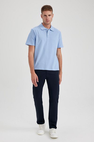 DeFacto Kurzarm-T-Shirt mit Polokragen und normaler Passform