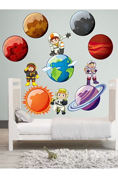 Think And Print Αστροναύτης στο διάστημα Διαστημικό διαφέρον Πλανήτες Τοίχος ...
