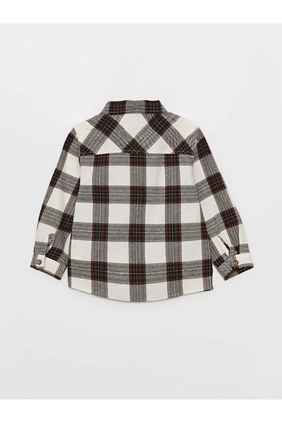 LC Waikiki LCW baby Long Sleeve Plaid Patterned Baby Boy Shirt