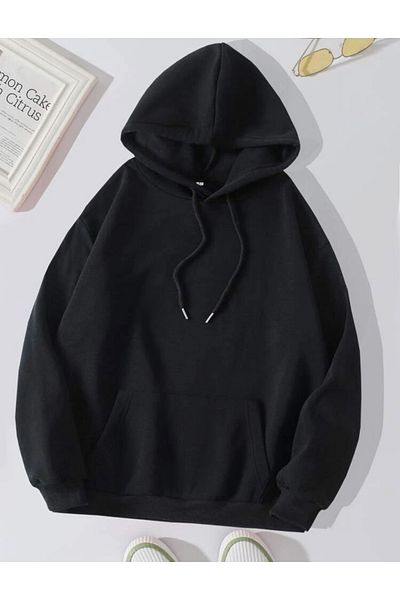 ALİKA Unisex Hooded Life Is Oversize Sweatshirt