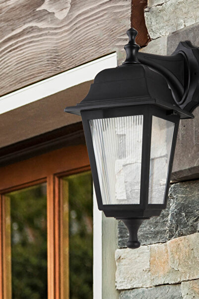 ZERPA Dekoratif Optik Kare Ters Duvar Bahçe Aydınlatma Armatürü - Siyah - PC Gövde - IP54 - Z6873