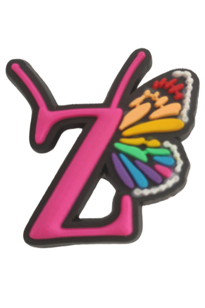 Crocs Terlik Süsü Kelebekli Z harfi/Butterfly Z letters Jibbitz /Kelebek Charm /terlik Aksesuarı