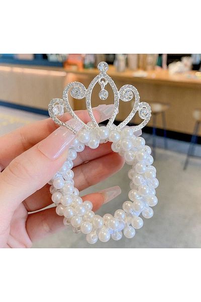 synshop Coroană de coc prințesă cu perle în stil coreean Lolita Anvelopă Elsa Frezon Ziua reginei zăpezii
