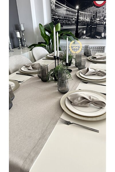 Decamor home Thick Linen Beige Carefree Long Runner