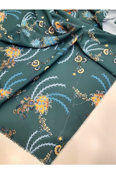 Safir Kumaş Desenli Elbiselik Saten Krep Kumaş 2,80 Metre