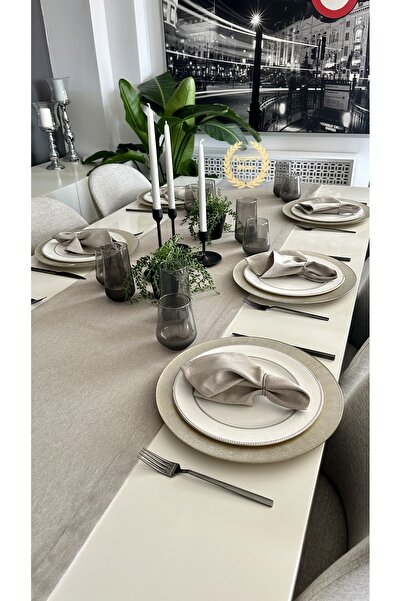 Decamor home Thick Linen Beige Carefree Long Runner