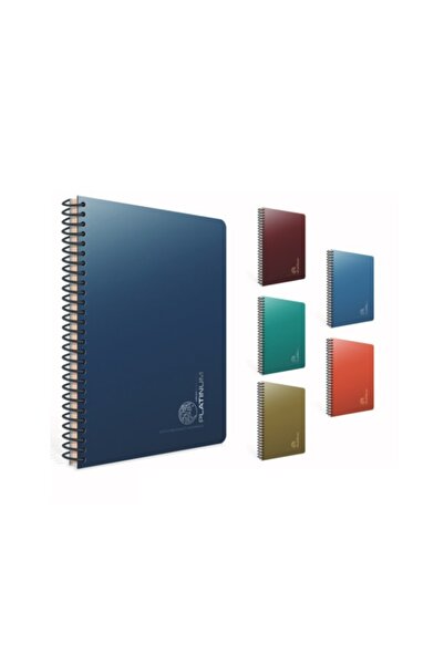 Gıpta Platinum Spiralli Plastik Kapak Defter 17X24 Cm 100 Yaprak 70 Gram Krem...