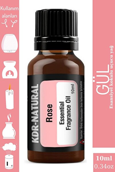 kdr natural Gül Esansiyel Uçucu Koku Yağı Buhurdanlık Yağı Difüzör Esansı Hob...