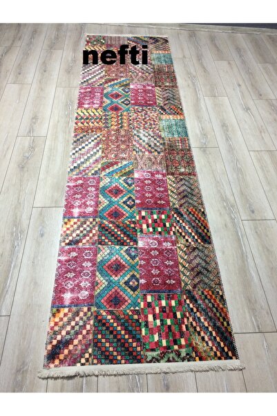 Tuğra TUĞRA Desenli Alt Kısmı Dokuma Kilim 80X300 Ebatlı+Saçaklı