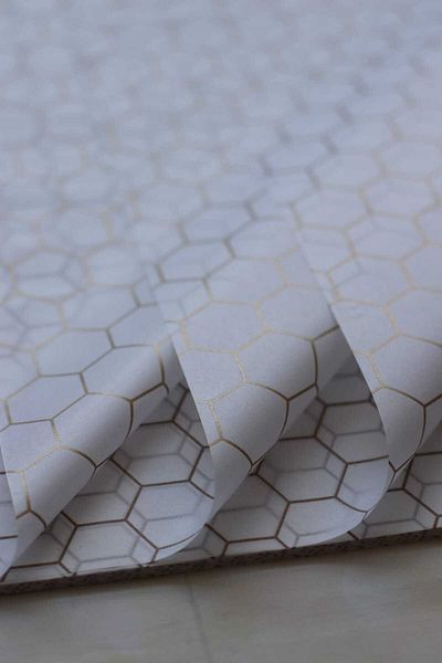 demontecraft Gold Honeycomb Pattern Pelur Paper Pelur Paper 10 Pieces