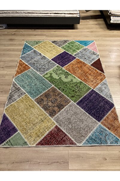 Tuğra TUĞRA HALI EL DOKUMA PATCHWORK YÜN HALI 160 X 230