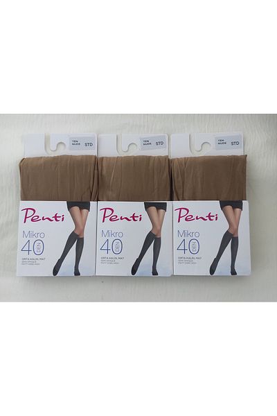 Penti Women's Socks - Women's Below Knee Medium Thick Micro Trouser Socks 3-Piece