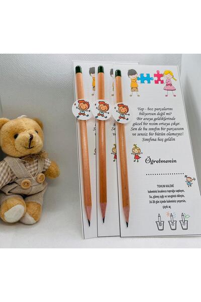 SHE HEDİYELİK 25 adet Okula, Sınıfına Hoşgeldin Hediyesi yeşeren kalem tohum ...