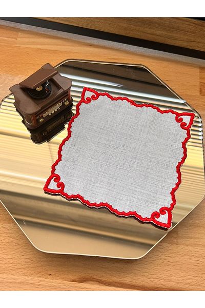 Nakışkonsept Heart Cocktail Napkin 3 Pieces