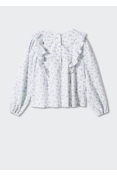 MANGO Kids Floral Flounce Μπλούζα